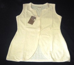 Sleeveless white vest , ecological Pyma Cotton - $35.10