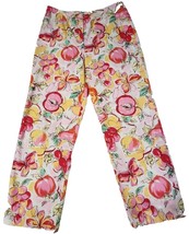 Vtg Talbots Sz 10 Hi Rise Straight Leg Casual Pants Colorful Fruit Pink - $21.00