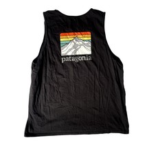 Patagonia Men&#39;s Line Logo Ridge Organic Tank Size 2XL XXL Black - $19.79