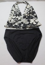 Tankini Swimsuit Ralph Lauren Sz 16 Black White Tropical Sz 16 Worn once - $35.00