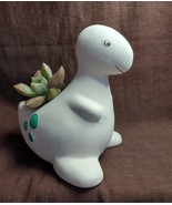 Hand-Painted Dinosaur Pot with Live Succulent, 4&quot;, California Sunset Gra... - £11.95 GBP