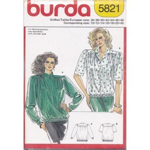 UNCUT Vintage Sewing PATTERN Burda 5821, Misses 1980s Blouses, Size 10-40 - $28.06