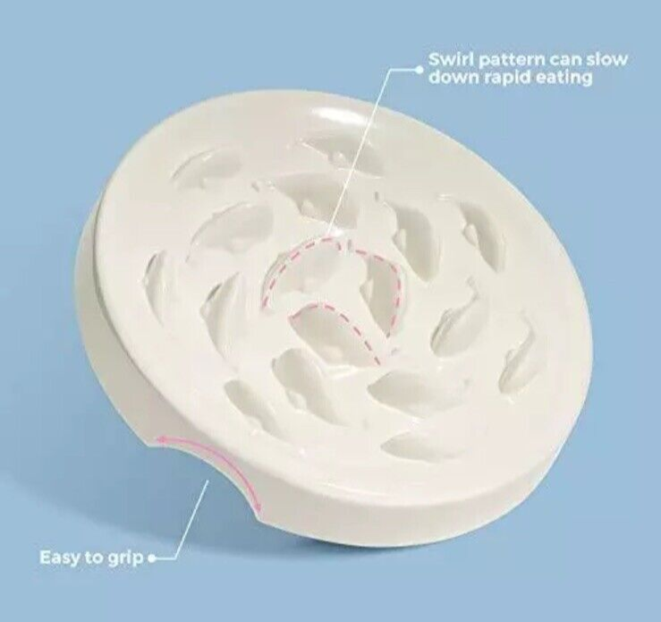 Slow Feed Dish for Cats and Small Dogs - Fish Pool Design - $4.83