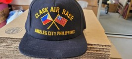 Clark Air Base-Angeles City, Philippines w/USA/Pi flag on black cotton b... - $25.00