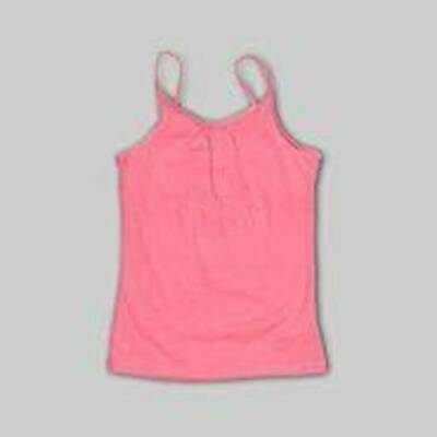 Girls Camisole Hanes Pink Tank Top Shelf Bra Sleeveless Tagless Shirt-sz 4/5 - $3.96