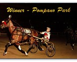 Cavallo da Corsa Winner Pompano Park Spiaggia Florida Fl Unp Cromo Carto... - $5.08