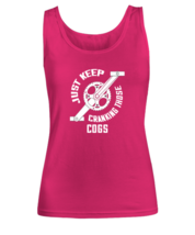 Cycling TankTop Just Keep Cranking Those Cogs Heliconia-W-TT  - £15.91 GBP
