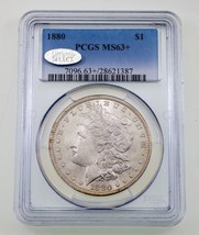 Dólar De Plata Morgan De 1880 Calificado Por PCGS Como MS63+ - £120.61 GBP