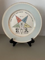 Order of the Eastern Star Grand Chapter NC 1951-52 Vintage Plate Officer... - $19.57