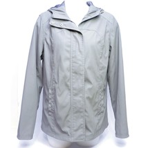 George Women&#39;s Size Medium Brown Hooded Coat Gray Rain Coat - $9.87