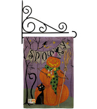 Spooky Pumpkin Men Burlap - Impressions Decorative Metal Fansy Wall Bracket Gard - £26.72 GBP