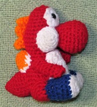 Yoshi Nintendo Crochet Plush 5&quot; Super Mario Game Character Stuffed Animal Red + - £18.07 GBP