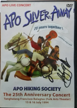 Apo Hiking Society 25th Anniversary Live Concert 1994 Autographed Dvd - £35.94 GBP