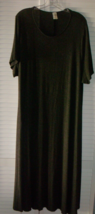 MODERN KIWI 2X Maxi Dress A-line Charcoal,  Soft Knit Pockets - $18.49