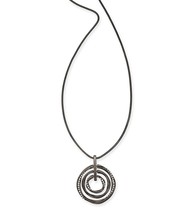 Alfani Hematite-Tone Pave Multi-Circle Pendant Necklace - £15.46 GBP