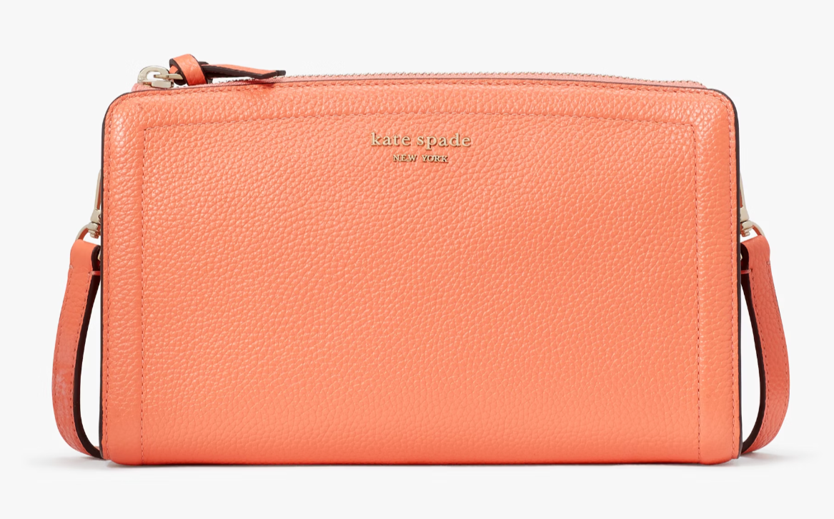 Kate Spade Knott Small Crossbody Bag Orange Leather Purse K6554 NWT $198 Retail