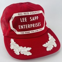 Lee Sapp Bros Enterprises Mesh Snapback Trucker Hat Cap VTG Big Red Country NE - £117.46 GBP