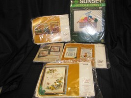 5 Counted Cross Stitch Needlepoint Kits Simple Pleasures Sunset Creative Circle - £23.52 GBP