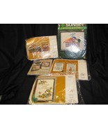 5 COUNTED CROSS STITCH NEEDLEPOINT KITS SIMPLE PLEASURES SUNSET CREATIVE... - $29.69