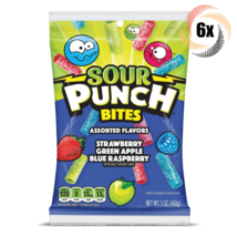 6x Bags Sour Punch Bites Assorted Flavor Gummy Candy | 5oz | Fast Shipping - £16.65 GBP