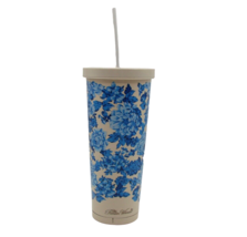 The Pioneer Woman Blue Floral Double Wall Insulated Stainless Steel Tumbler 24oz - £15.02 GBP