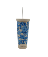 The Pioneer Woman Blue Floral Double Wall Insulated Stainless Steel Tumb... - £14.69 GBP