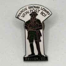 Denver Colorado VFW Veterans Of Foreign Wars Patriotic Enamel Lapel Hat Pin - £4.44 GBP