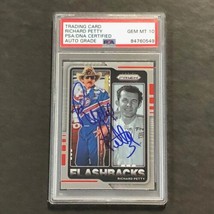 2021 Panini Prizm Racing Flashbacks #77 Richard Petty Signed Card AUTO 10 PSA Sl - £78.17 GBP