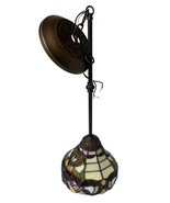 Tiffany Style Stained Glass Pendant Light Fixture Hanging Bronze Rod - $781.93 MXN