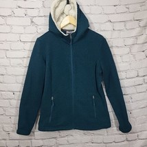 Free Country Jacket Womens Med M Teal Hooded Zip Up  - $19.79