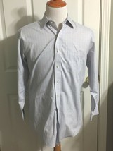 Brooks Brothers 346 Blue Yellow Non-Iron Dress Shirt 100% Cotton Size 16... - $12.86