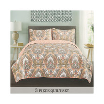  Floral Bedspread Set   3-PC Full/Queen &amp; King Size Multicolor quilts - $65.00