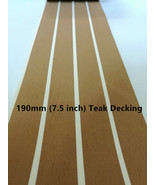 Boat Marine Synthetic PVC Teak Decking Flooring with White Stripes 190mm... - $306.39 CAD+