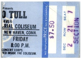 Biglietto Vintage Jethro Tull Aprile 1 1977 Memorial Coliseum New Haven CT - £40.17 GBP