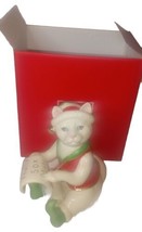 Lenox Santa&#39;s Kitty Elf With Box Excellent Condition  W/ Coa - £64.54 GBP