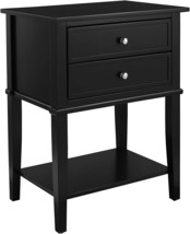 Franklin Accent Table 2 Drawers, Black - $277.99
