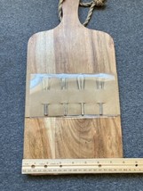 wooden cheese board serving board with handle new 8×12 inches - £14.65 GBP