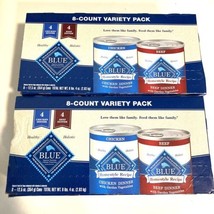 Blue Buffalo (8) Homestyle Recipe Natural Adult Wet Chicken &amp; Beef dog food 2box - $44.55