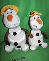 2 Disney Olaf Snowman Frozen Movie Character Stuffed Animal Plush Toys - £15.76 GBP