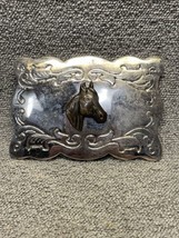 Vintage Unbranded Two Tone Horse Belt Buckle Fashion Accessories KG - $14.85