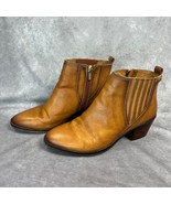 Pikolinos Huelma Ankle Boots Womens 37(6.5-7) Brandy Leather Zip Booties... - $134.32 CAD