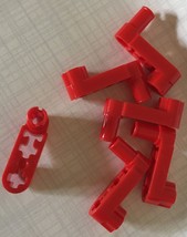 Lego Technic Liftarm Crank w/Pin - PN 33299 - Red - 10 Pieces - New - £6.12 GBP