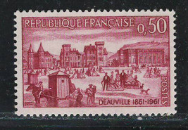 FRANCE 1961 Very Fine  MNH Stamp Scott # 996 Deauville in 19th Century - $1.93