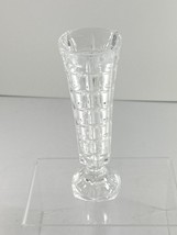 Vintage Lead Crystal D&#39;Arques Cheverny France Square Clear Bud Vase Paneled 6.5&quot; - £11.87 GBP