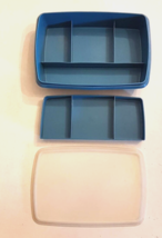 Tupperware 767 Tuppercraft Blue Stow-N-Go Sewing Craft Cash Tackle Box Organizer - $11.82