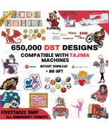 Machine Embroidery Designs for Tajima 650,000 Files DST Format Instant D... - $17.00