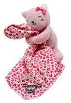 Carters Child Of Mine Cat Lovey Rattle Baby Blanket Mommys Cutie Pink Leopard - $16.82