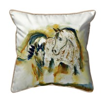 Betsy Drake Mare and Colt Horses Extra Large 22 X 22 Indoor Outdoor Pillow - £54.80 GBP