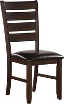 ACME Urbana Side Chair (Set-2) - 74624 - Black PU &amp; Espresso - £162.55 GBP