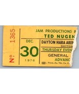 Vintage Ted Nugent Ticket Stub Décembre 30 1976 Dayton Ohio - £35.29 GBP